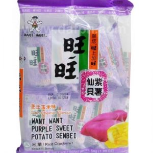 686352600572/WW Purple Sweet Potato Senbei Rice Crackers 56g 旺旺紫薯仙贝
