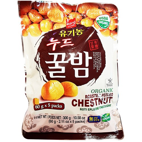 87703164215 87703164215/WANG Organic Roasted Peeled Chestnut 60g 韩式有机甘栗仁