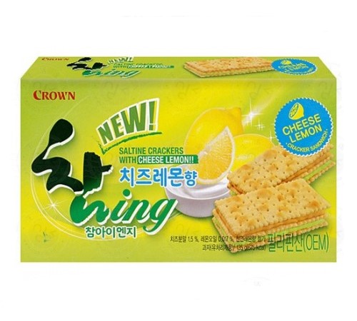 8801111909266 8801111909266/
CROWN Sand Cheese Lemon Cookie 135g 柠檬芝士夹心苏打饼干