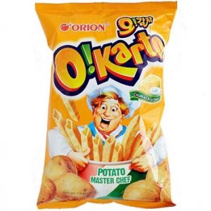 8801117718008/ORION  Cream and Cheese Potato Chips 115g 奶油芝士味空心薯条