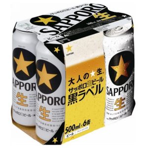 SAPPORO 500ML X 6P 日式黑啤6连罐