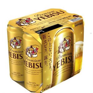 SAPPORO YEBISU PREMIUM BEER 500MLX6P 6连罐啤酒