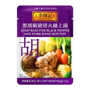 AS-李錦記黑胡椒豬骨火鍋上湯 60G/LKK BLACK PEPPER AND POPK BONE HOT POT 60G