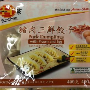 E-客家/猪肉三鲜饺子 400G/HAKKA/PORK WITH PRAWN AND EGG DUMPLING 400G
