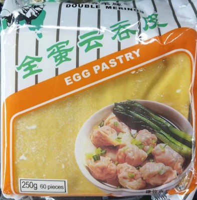9316105010037 IN-澳羊全蛋云吞皮 60PCS 250G/PF EGG PASTRY 250G