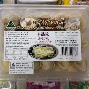 A-福源/白菜香菇馄饨 220G/FY/CABBAGE&MUSHROOM&PROK WONTON 220G