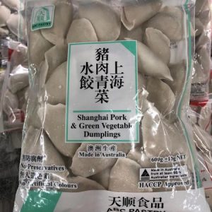 I-天顺/上海青菜猪肉水饺 600G/ABC/ SHANGHAI GREEN VEGETABLE & PORK DUMPLING 600G