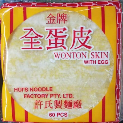 9337673000060 IN-许氏全蛋皮60PCS 300G/HUI'S WONTON SKIN WITH EGG 300G