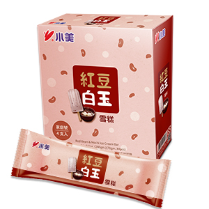 小美红豆白玉雪糕4支入280ml/XM Red Bean & Mochi Ice Cream Bar 4pcs 280g
