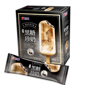 小美黑糖珍珠奶茶雪糕4支入320g/XM Brown Sugar Boba Ice Cream Bar 4pcs 320g