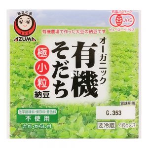 日本AZUMA有机无添加纳豆3个装135g