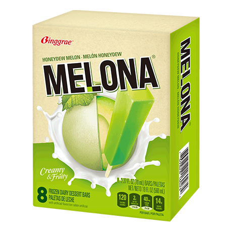 韩国melona哈密瓜冰激凌8个装560ml Binggrae Melona Melon Ice Cream 8pcs 560ml Orange Go
