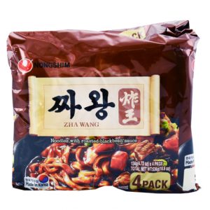 韩国Nongshim农辛炸王炸酱面4包装536g/Nongshim ZhaWang Noodles With Roasted Blackbean Sauce 4pk 536g