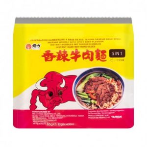 维力香辣牛肉面5连包425g/WL Instant Noodles With Spicy Beef Flavor 5pk 425g