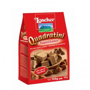 意大利Loacker威化饼干拿破仑松子口味125g/Loacker Quadratini Napolitane Flavor 125g