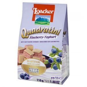 意大利Loacker威化饼干蓝莓奶酪味110g/Loacker Quadratini Blueberry Yogurt Flavor 110g