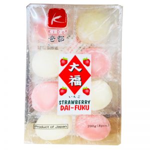 日本KIDO奇都大幅麻薯香草草莓味200g/KIDO Strawberry DA-FUKU 200g