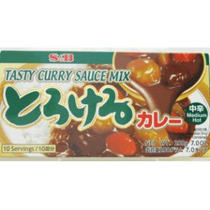 日本S&B混合咖喱酱中辣200g/S&B Tasty Curry Med Hot 200g